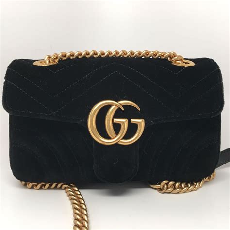 gucci velvet matelasse mini gg marmont shoulder bag black|gucci marmont mini bag price.